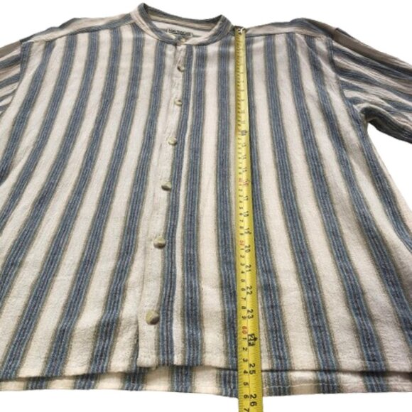 Vintage Jordache minimalist 100% cotton striped button up shirt - Picture 15 of 16